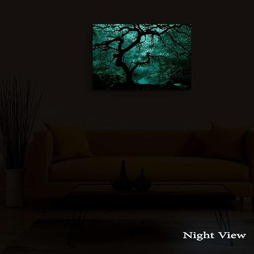 Miniatura 7 de Startonight Lienzo decorativo para pared, árbol de arce, marco natural, 32 x 48 pulgadas