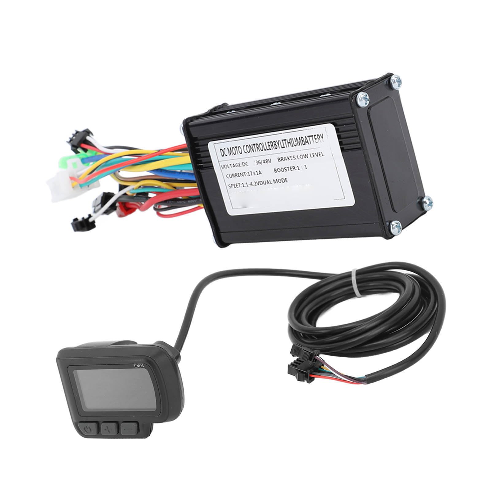 Controlador eléctrico 36V 48V 17A, kit de controlador de velocidad de panel, controlador de tres modos para motor de 250W 350W, con carcasa de metal y panel ABS para scooter