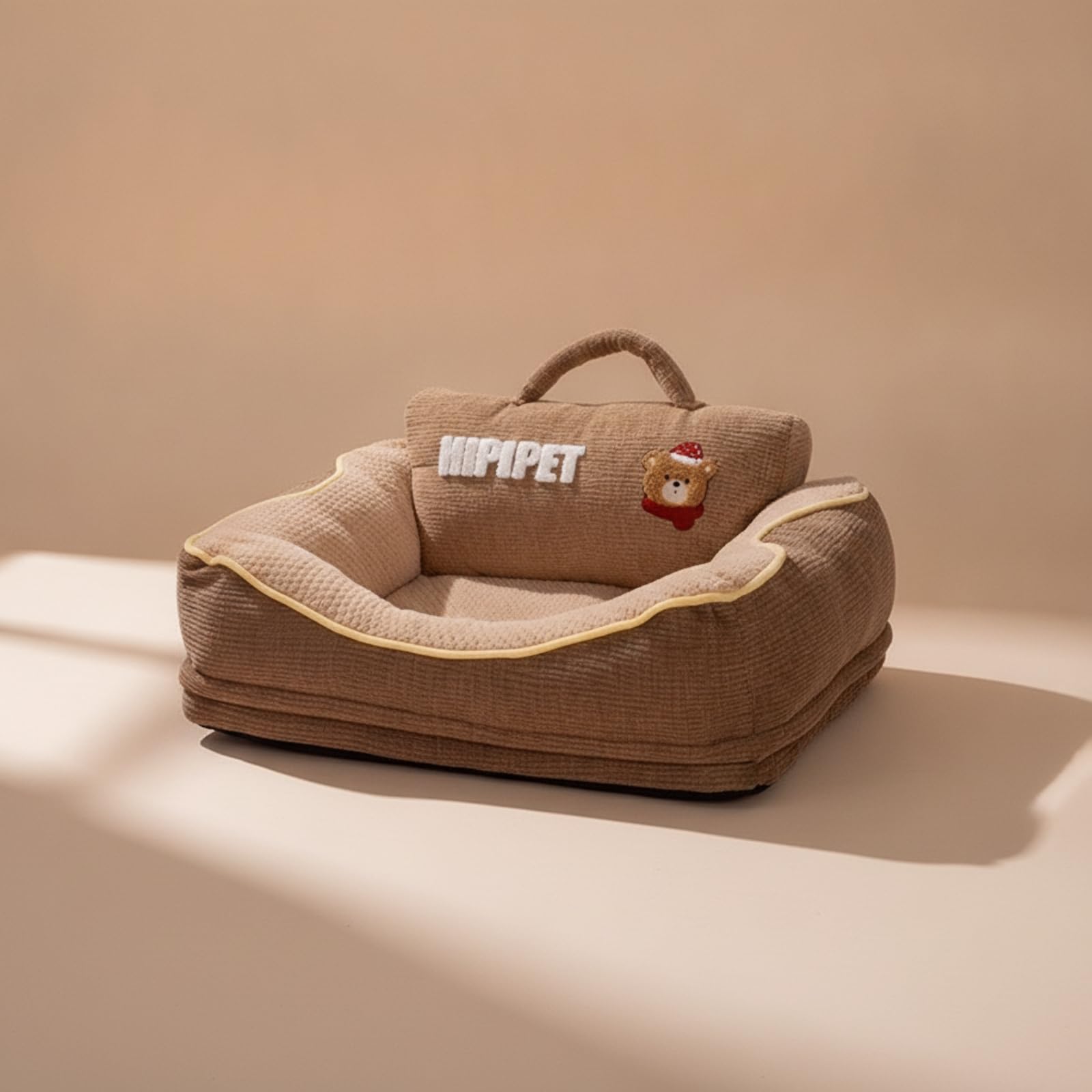 Nido Riposo Gatto Cuccia Divano Sofà Letto con Cuscino Schiena Imbottito E Bordi Rialzati Copertura Esterna Rimovibile E Imbottitura Estraibile Fondo, L, style to 1