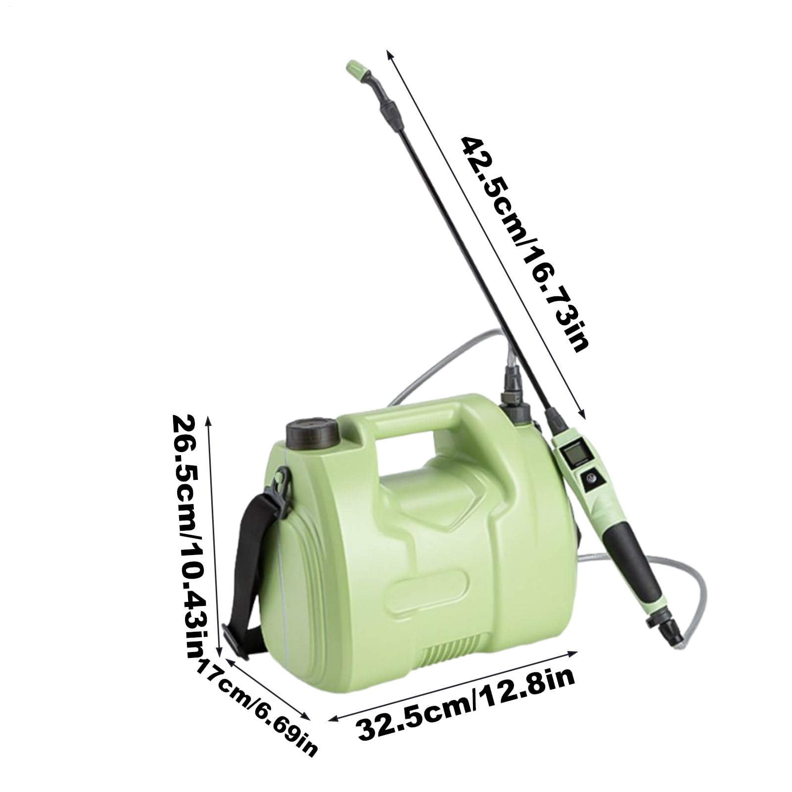 Spruzzatore elettrico da giardino, serbatoio da 5 litri, con ugelli regolabili, per | Spruzzatore a batteria per applicazioni agricole, giardinaggio, lavaggio auto