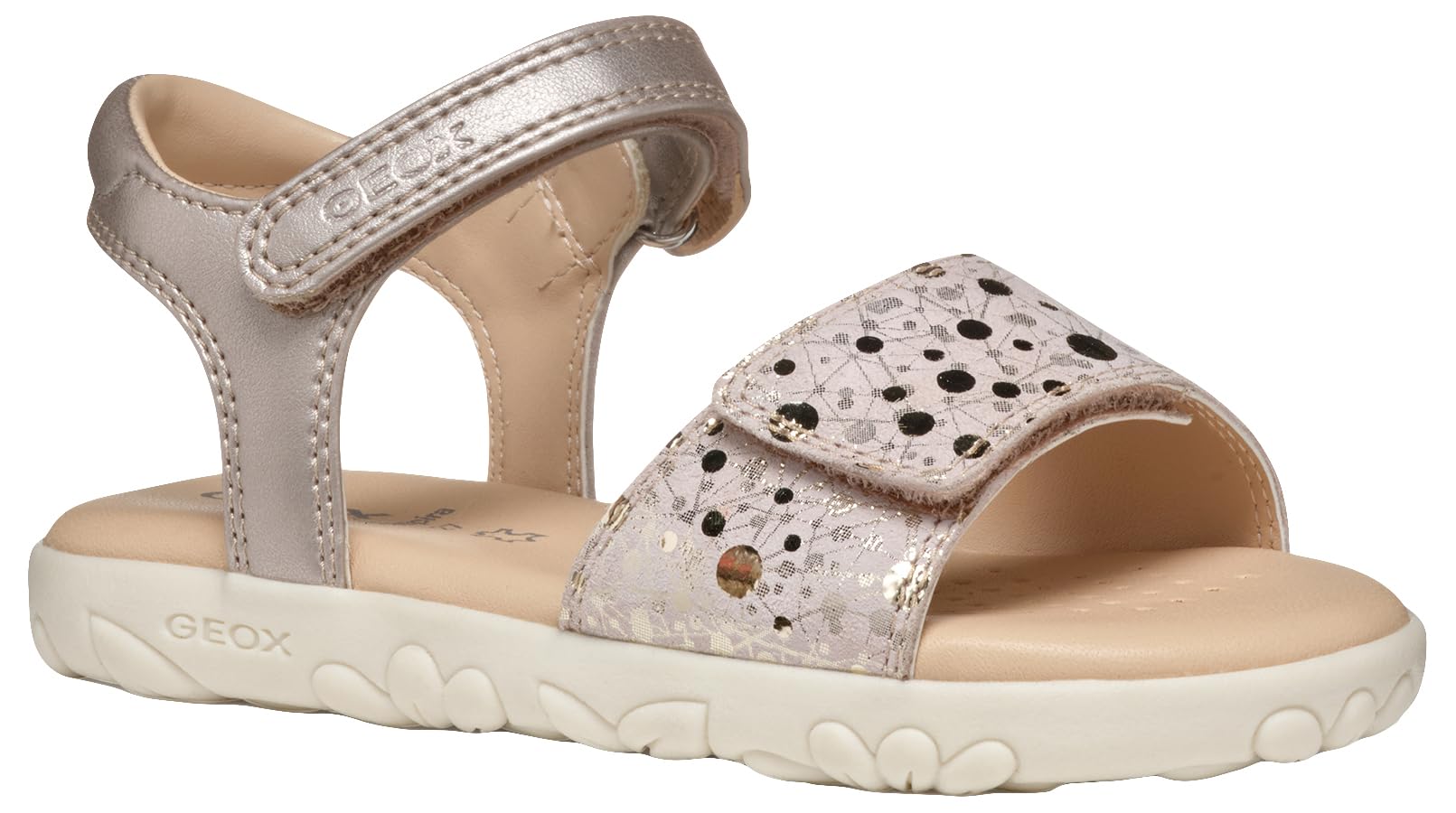 Geox J SANDAL HAITI GIRL, Girls’ Sandal, Lt Rose/Platinum,