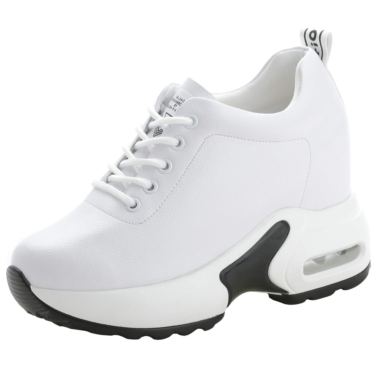 Sneakers Alte con Zeppa Donna Platform Scarpe da Ginnastica Pelle Scarpe Casual