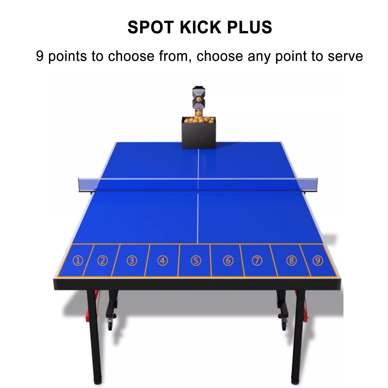 Robot da Ping Pong, Macchina Automatica per Palline da Ping Pong, con 8 Palline con Effetti Diversi, per Allenamento, Lancio di Palline per Allenamento con Telecomando,SETB-110V