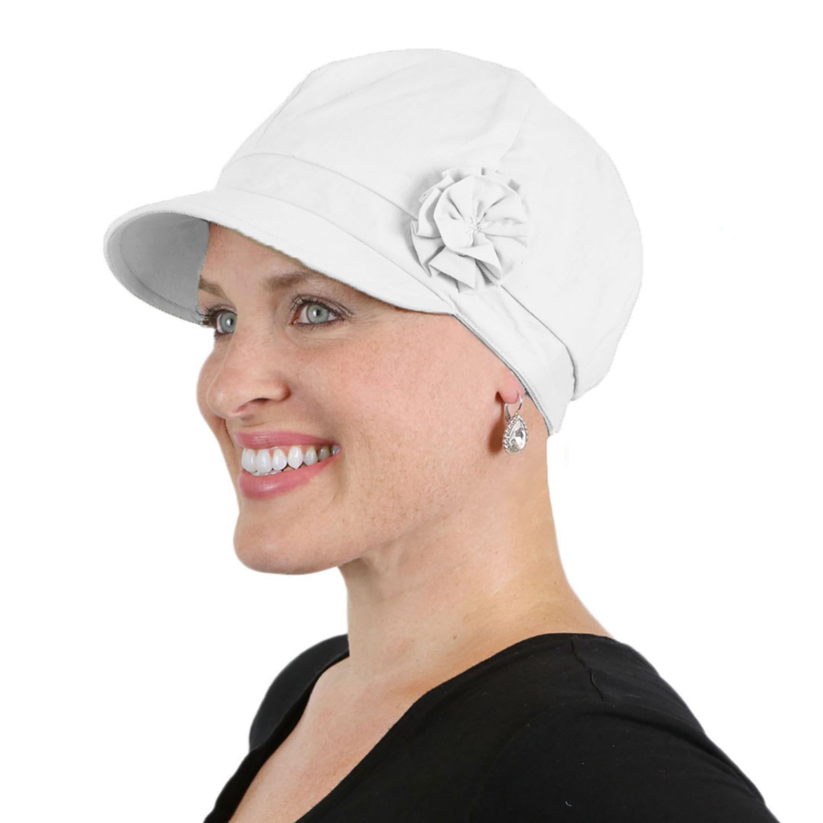 Hats Scarves & More Chemo Headwear for Women Summer 100% Cotton Newsboy Cancer Hat