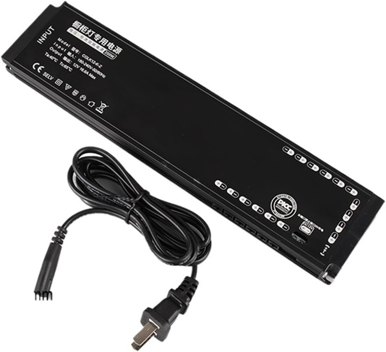 Ultra-Thin Wardrobe lamp Dedicated Power Supply 12V Wine Display Cabinet Layer lamp with Master Control Induction Switch Transformer(DC24V-60W-6 Ports)