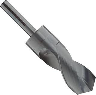 Chicago Latrobe 190F High-Speed Steel Reduced Shank Drill Bit, Black Oxide Finish, Flatted Shank, 118 Degree Conventional Point, 3/4