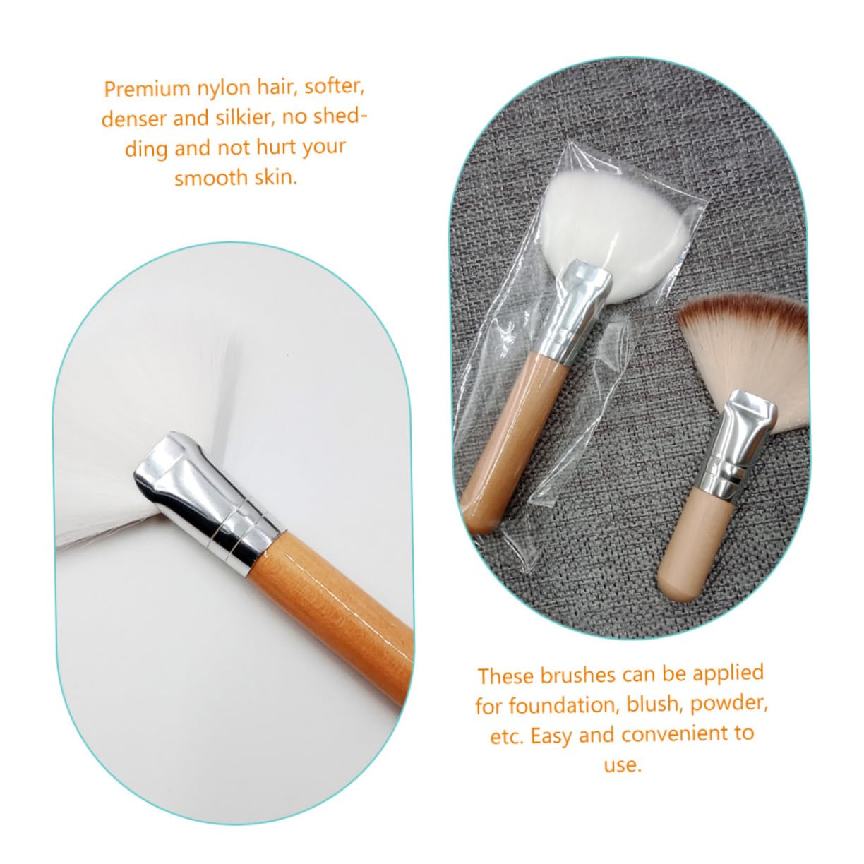 Didiseaon 12 Piezas brocha para polvos sueltos brocha para maquillaje resaltadores pinceles maquillaje para tratamientos faciales cepillar iluminadores maquillaje constituir