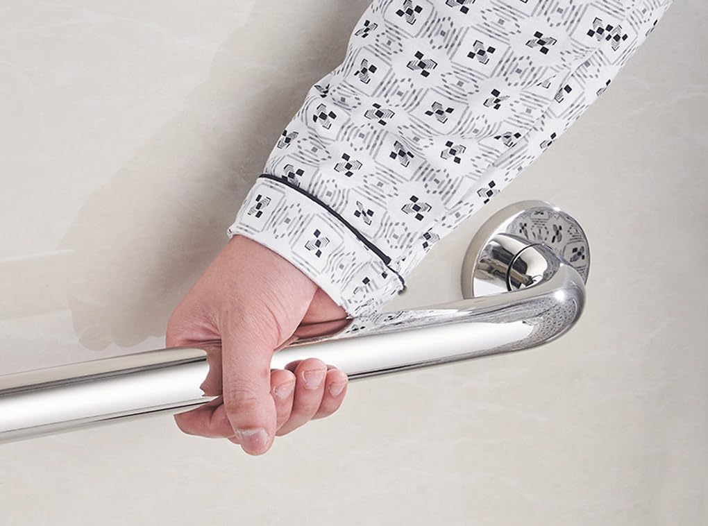 Barra de Apoyo para baño en Forma de L, Barra de Apoyo para Ducha para Personas con discapacidad, riel de Seguridad de Acero Inoxidable para bañera e Inodoro ()