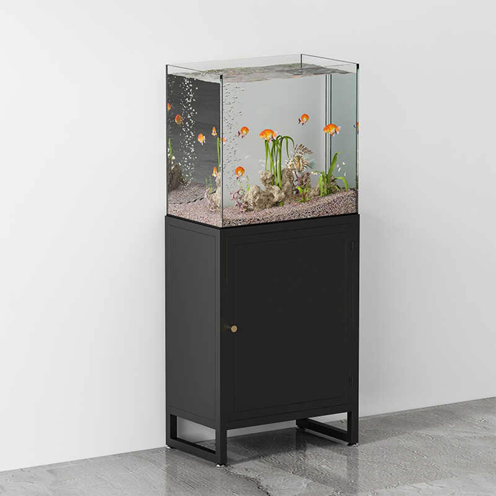 Gabinete de pecera y soporte de metal para acuario con taquillas