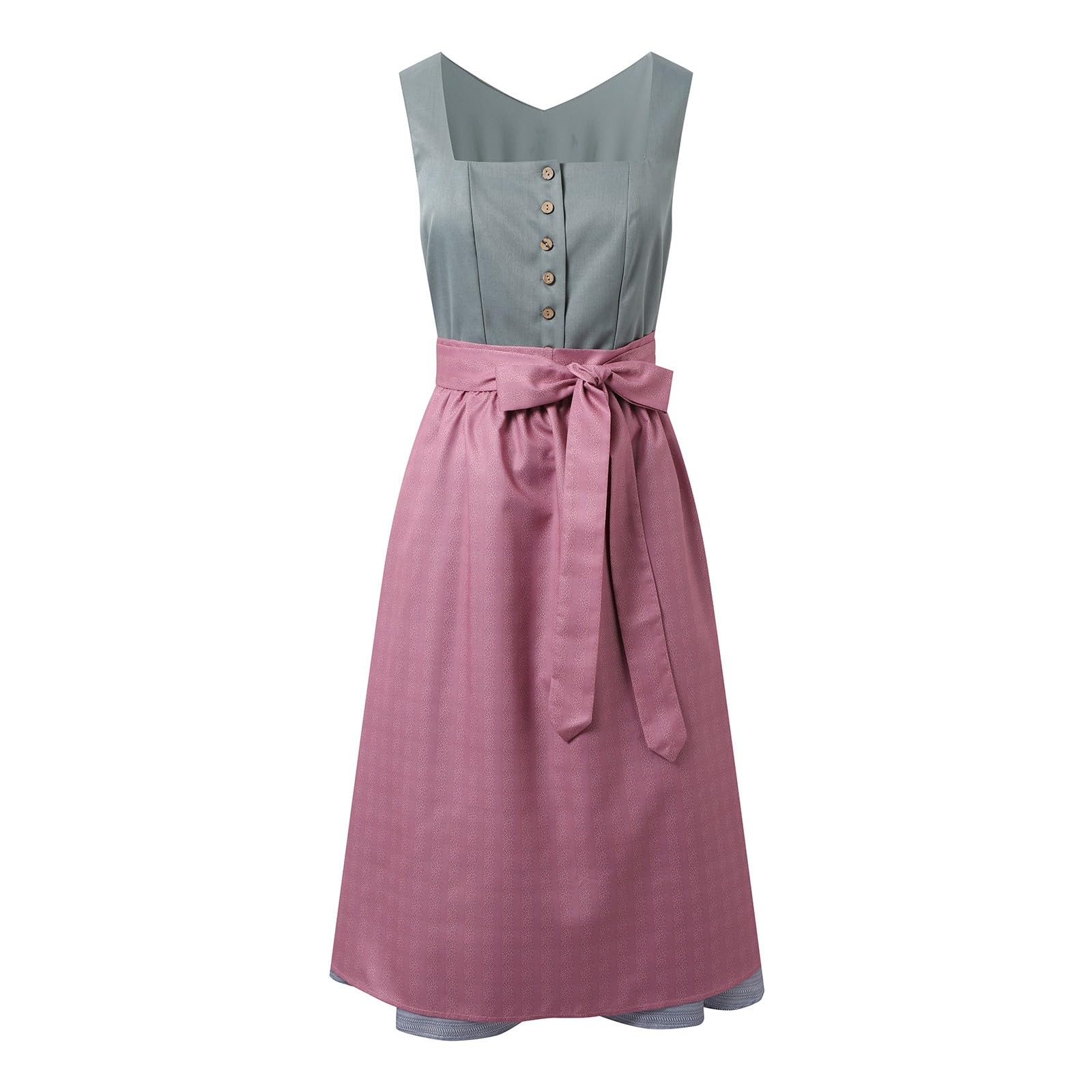 Dirndlkleid Damen Dirndl Midi Trachtenkleid Oktoberfest Trachtenmode Trachtenrock Cocktailkleid Spitze Kleider Partykleid Dirndlschürze Dirndlbluse Mittelalterliche Cosplay Halloween Besondere Anlässe