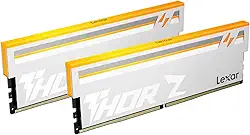 Lexar THOR Z Series RGB DDR5 RAM Kit de 32 GB (2 x 16 GB) 6000 MHz, DRAM 288 pinos UDIMM Desktop, memória de computador para jogos de alto desempenho para PC Intel XMP 3.0/AMD EXPO, PMIC/On-die ECC
