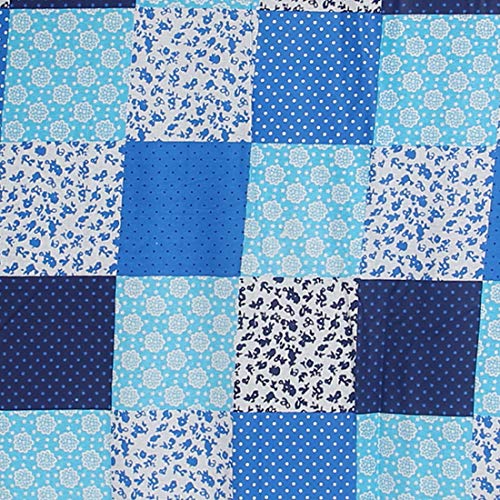 Image of CRAFT OF INDIA - Foldable korai Grass chatai 3X6 ft, Blue Cotton New with 15MM Soft Foam Hand Made (Blue Cotton New)