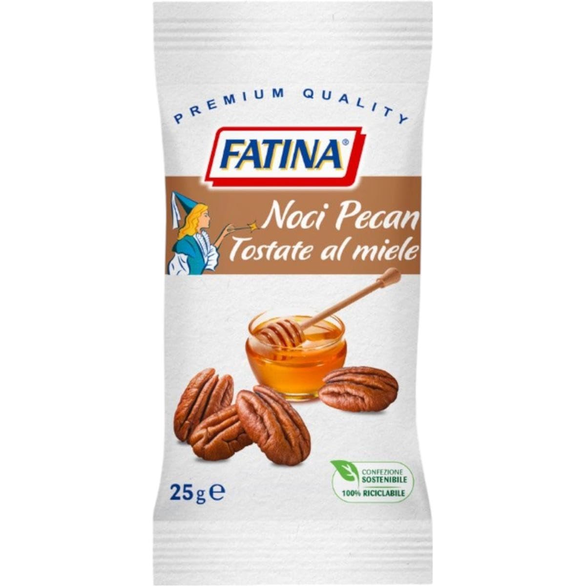 Fatina Noci Pecan Tostate al Miele Confezione da 26 Bustine da 25 grammi