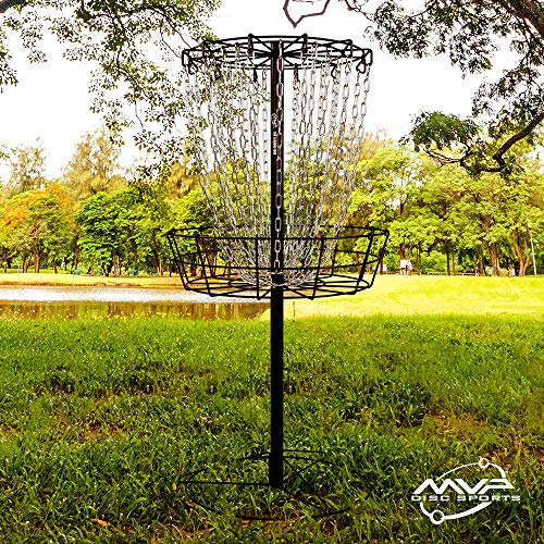 Image of MVP Disc Sports Black Hole Practice 24-Chain Portable Disc Golf Basket Target