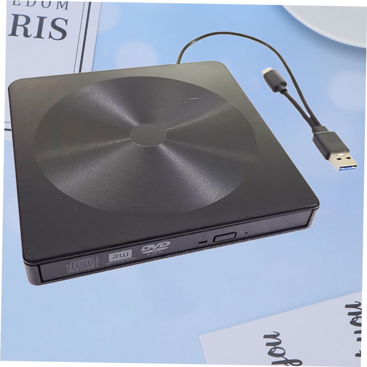 SHINEOFI Masterizzatore CD/Dvd Esterno USB 3.0 Interfaccia USB Type-C, Portatile in ABS, per Laptop e Desktop