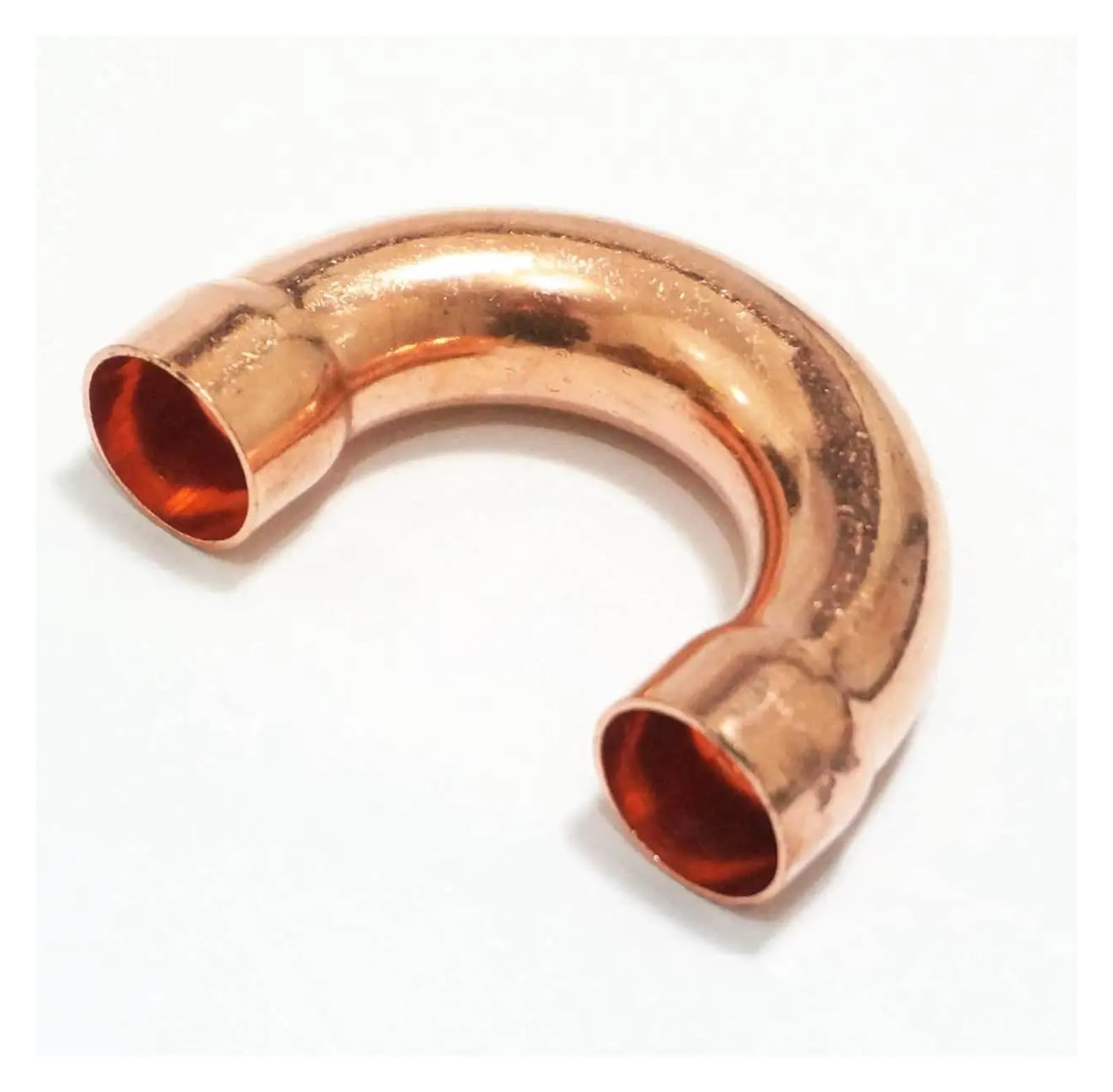 Fopure One Color 19X1x60mm 180 Degree Elbow Copper End Feed Welding Pipe Air Condtioner Refrigerator