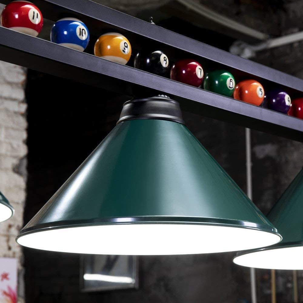 Wellmet Pool Table Light, 70'' 4 Lights Billiard Lighting Hanging Kitchen Island Light Chandelier with Lamp Shades for 7ft 8ft Pool Table, Billiard Table, Game Room, Kitchen