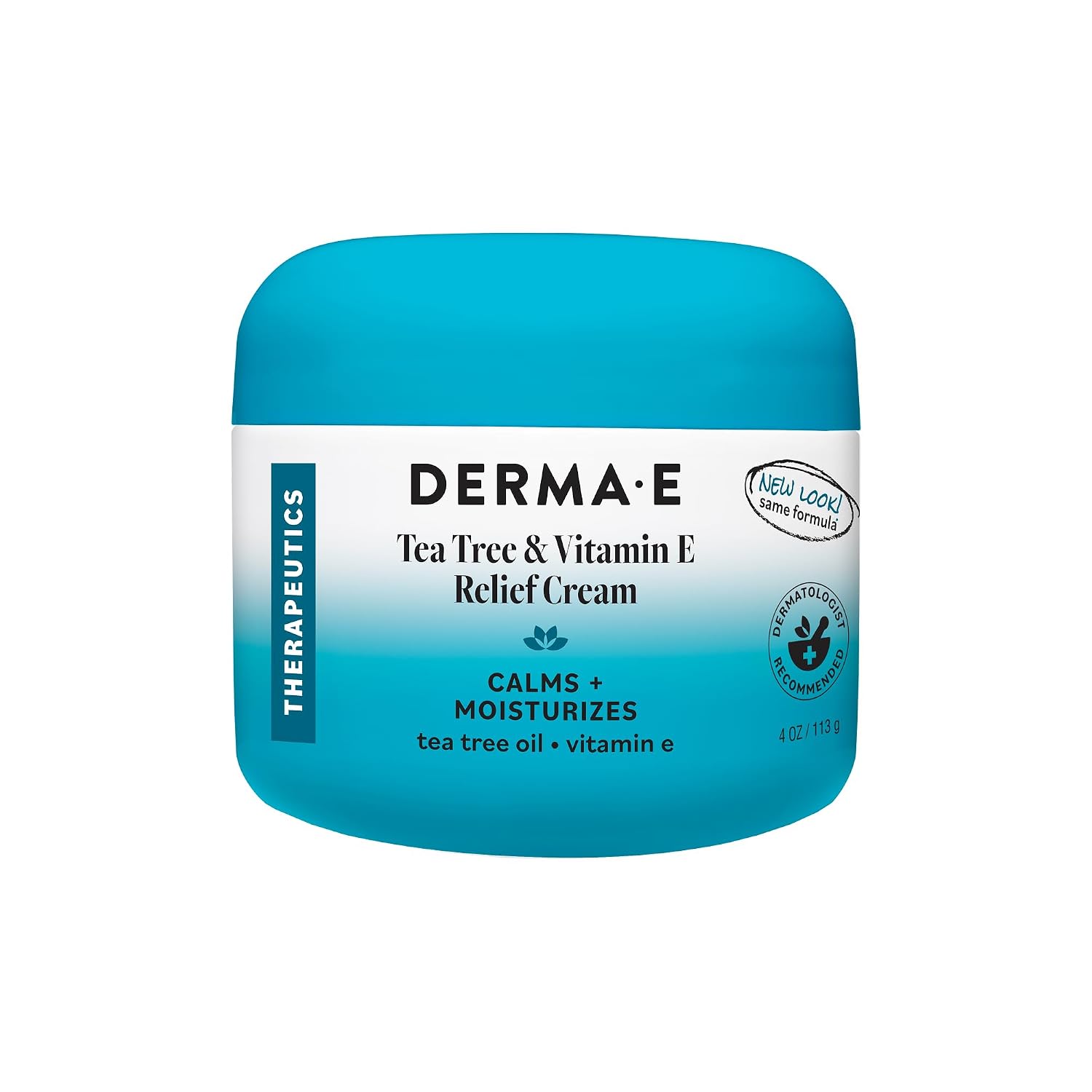 Derma E Tea Tree and Vitamin E Relief Cream – Deeply Moisturizing Tea Tree Lotion – Vitamin E Cream Soothes, Calms and Nourishes Dry, Irritated Skin, 4 oz