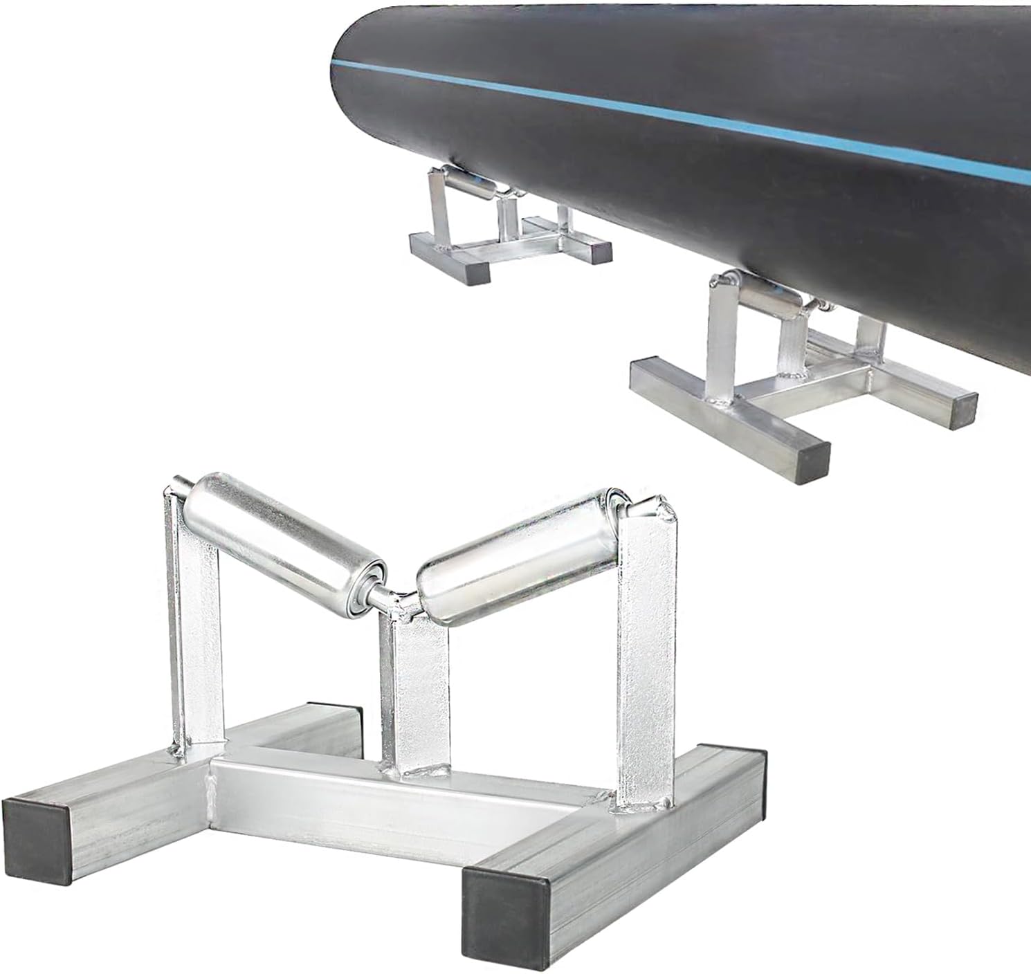 PE Pipe Roller Support 50-315mm(2"-12.4"), Heavy Duty Pipeline Roller Stand for Gas Pipe Welding & Alignment, NOT for Steel Pipeline