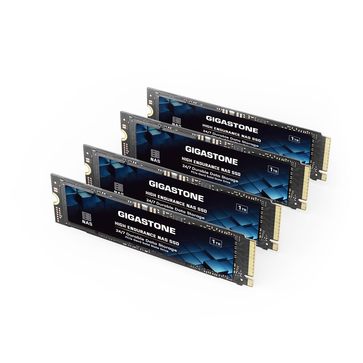 Gigastone M.2 2280 NAS SSD 1TB (4-Pack) PCIe 3.0 Gen 3x4 24/7 High Endurance 2,200MB/s for Network Attached Storage Business Data Center Personal Cloud NVMe Internal Solid State Drive SLC Cache-image-41