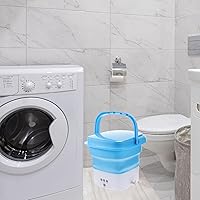 Vista 7 de VALICLUD Portable Mini Folding Washing Machine with High-power Motor Touchscreen Timer Compact Foldable Washer for Underwear and Clothes Lightweight
