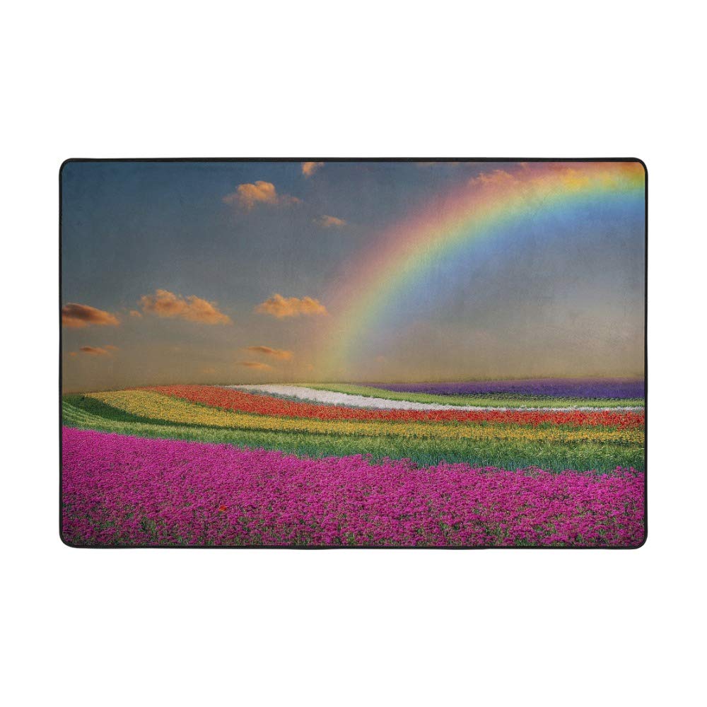 Tapis de salon arc-en-ciel pour illuminer votre coin lecture familial