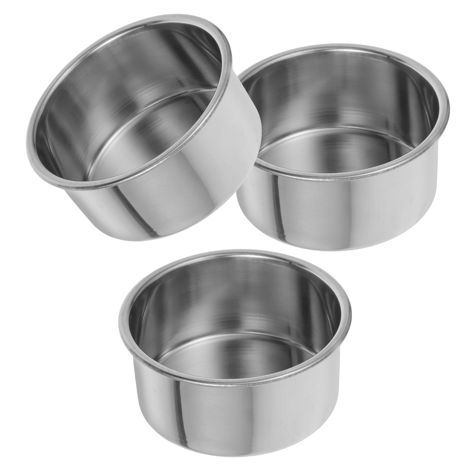 COLLBATH 3 Stück Kleiner Rundkuchenformen aus Edelstahl Kleine Kuchenbackformen für Kleiner Kuchen und Torten Leicht zu Reinigen für Bäckerei und Küche