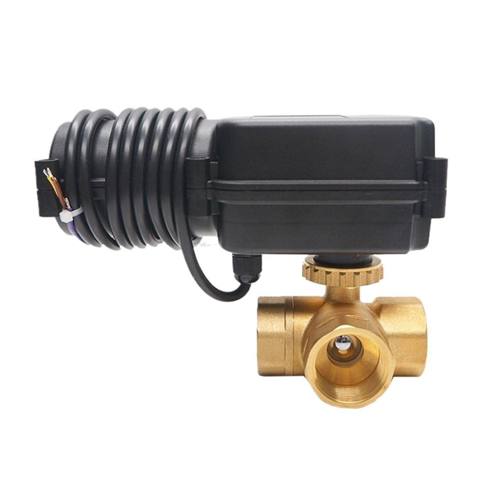 Belovek One Color 3S Fast Running Actuator Electric On/Off Control Brass Valves Ip67 3 Way 12Vdc Actuated Motorized Ball Valve