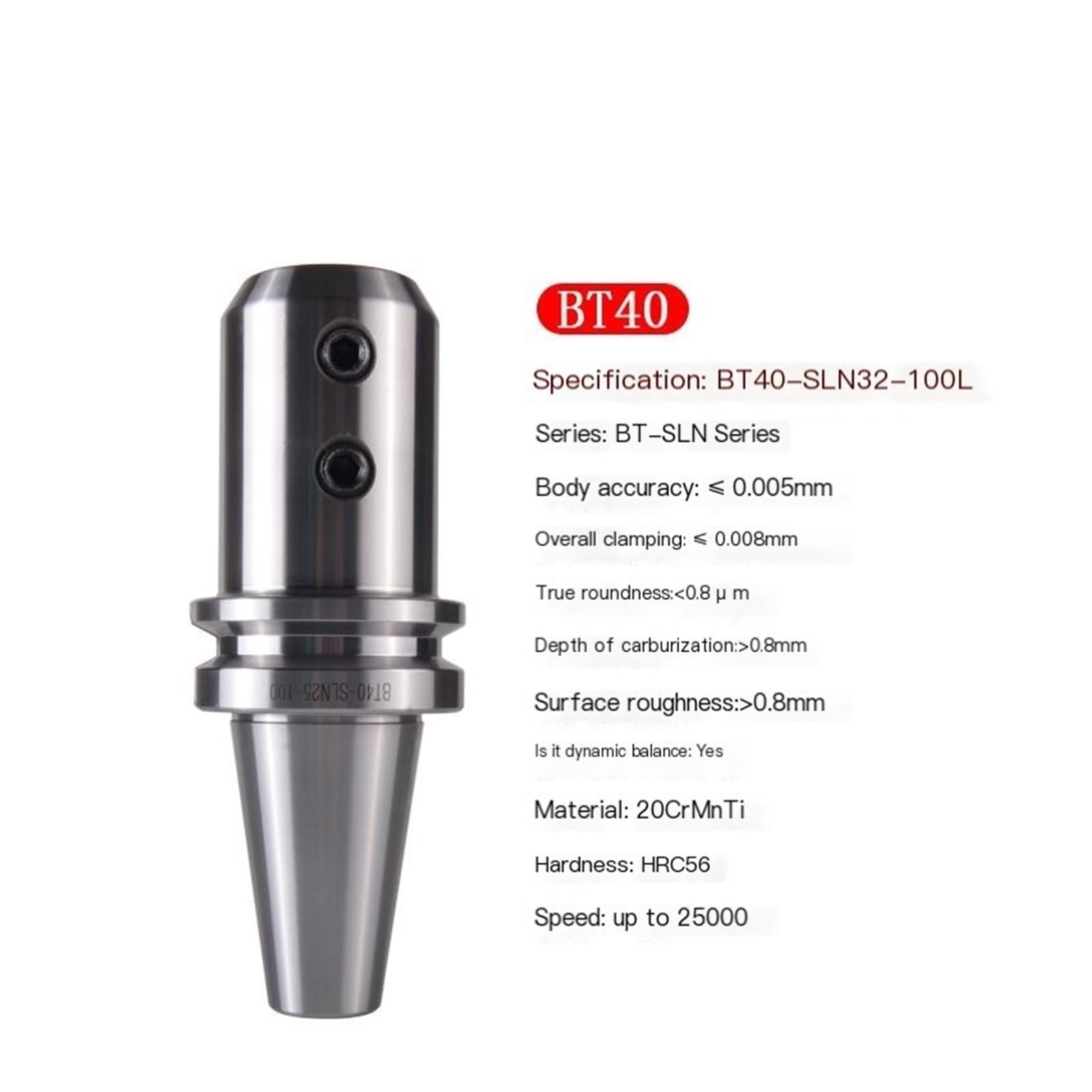 Portaherramientas CNC BT50 Mandril de Cambio rápido Bloqueo Lateral SLN16 20 25 32 40(BT40-SLN32-100L)