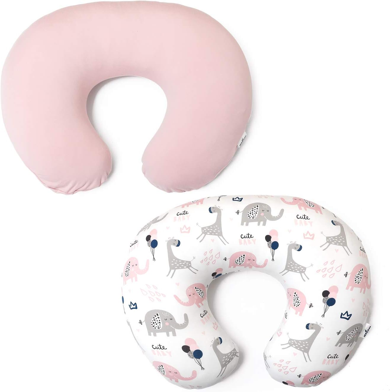 Jeroray Breast Feeding Pillow Covers – 2pcs Nursing Pillow Cover for Boys and Girls – Soft and Lightweight Nursing Pillow Cover – Elephant Nursing Pillow Cover with Zipper