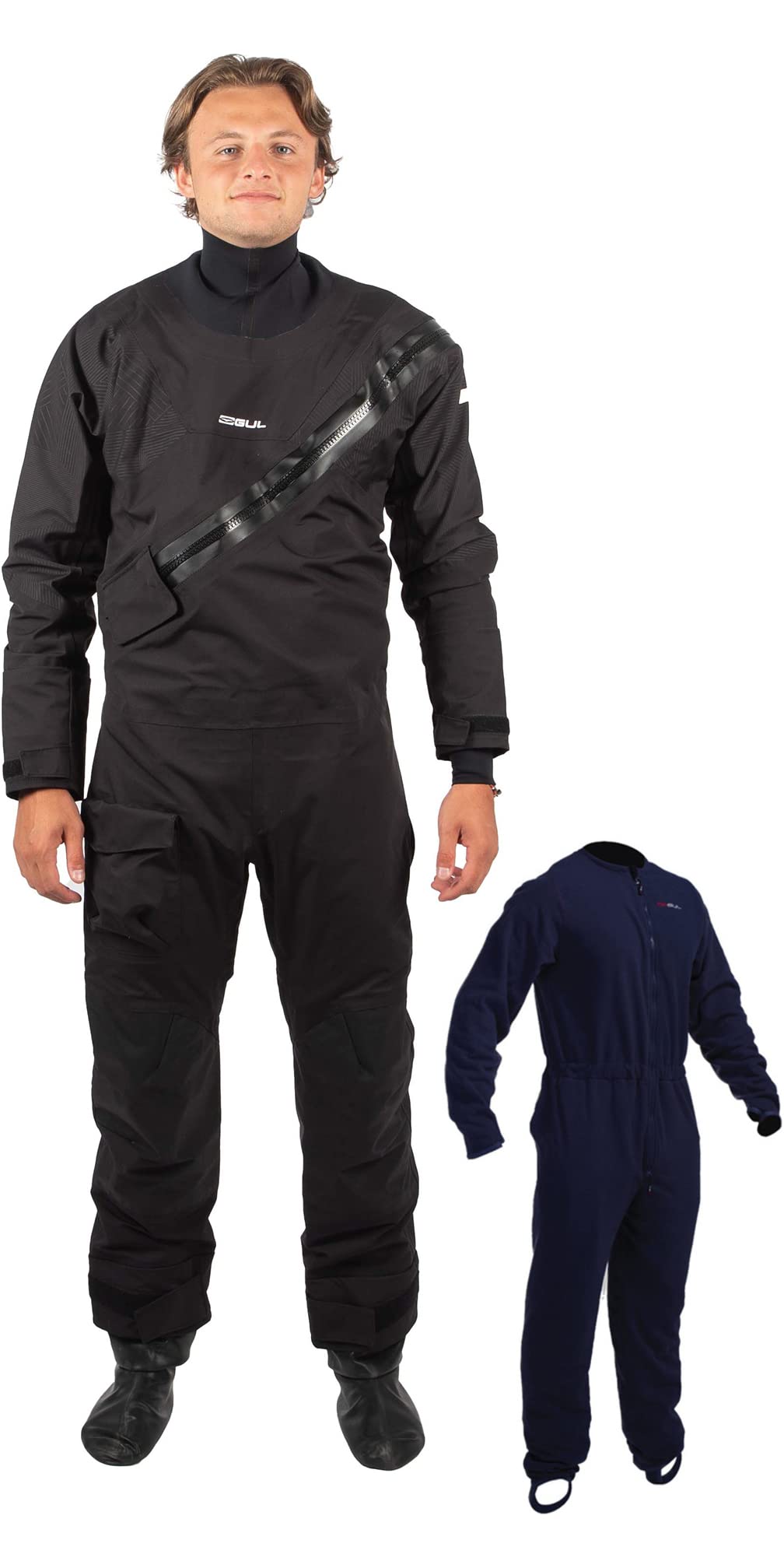 Mens Dartmouth Eclip Zip Drysuit & Free Underfleece GM0378-B9 - Black