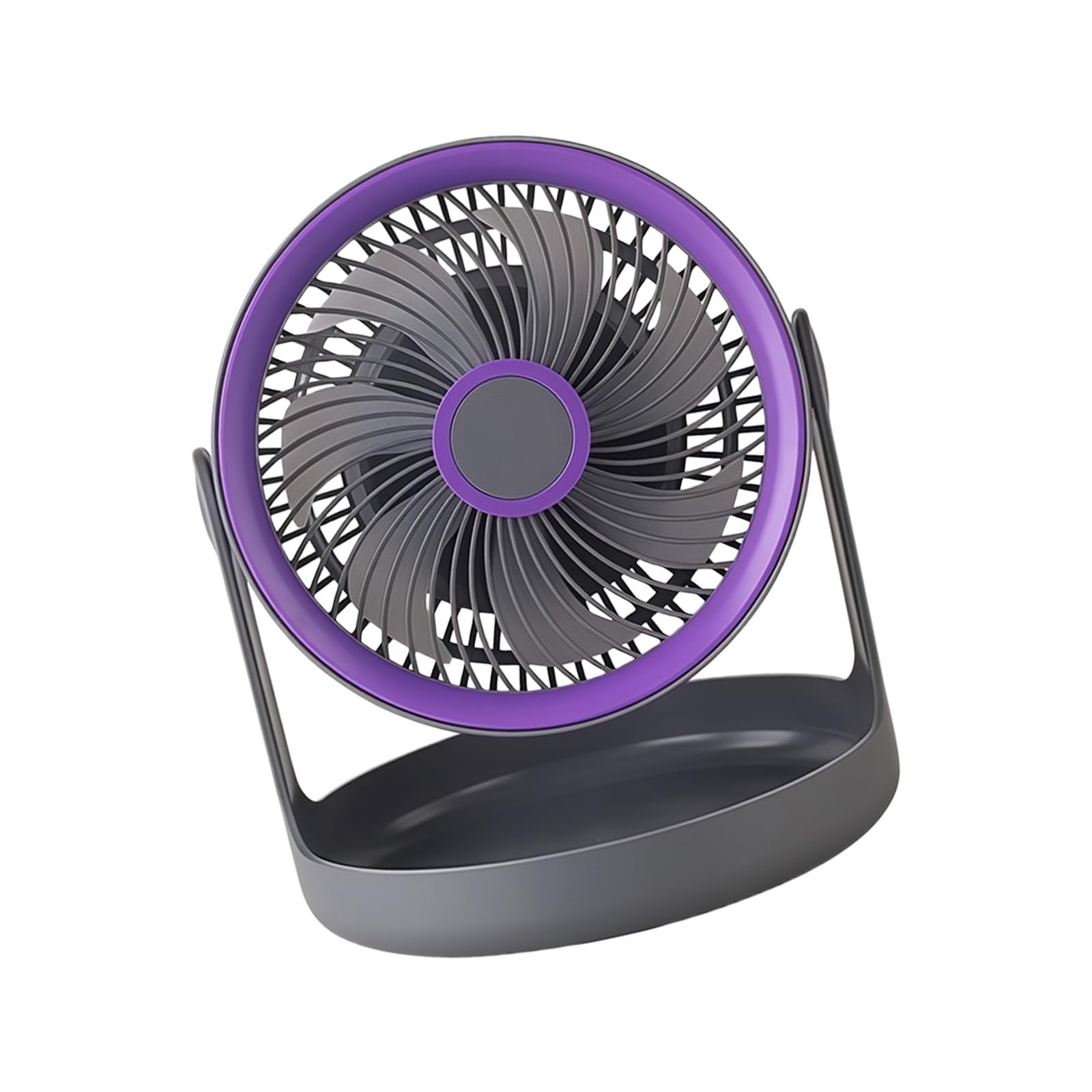 Kelisdi USB Rechargeable Cooling Fan 3 Speed Settings Quiet Home Desktop Fan Personally Cooling Tool Enduring Portable Desk with Storage Base