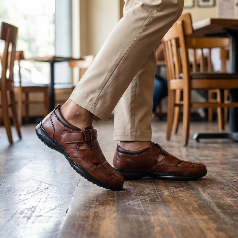 Image of WALKAROO WF6255 Mens Roman Sandals for formalwear and regular use