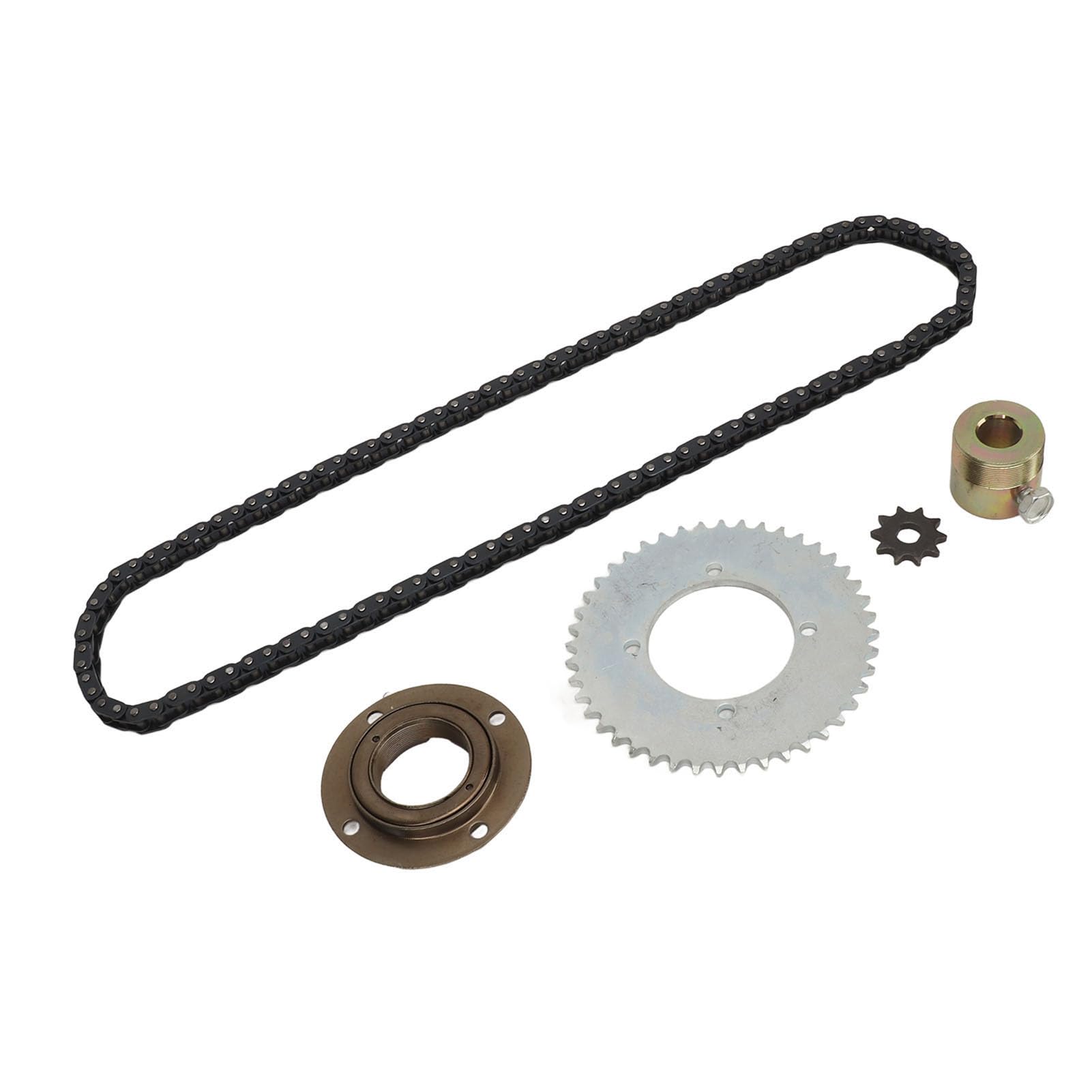 T8F 10T Kettenrad T8F 44T Kettenrad T8F 116 Glieder Kette Schwungrad 16 mm Goldverbinder Stahl T8F Kettenrad Kit für Mini Motorrad Roller Kart ATV