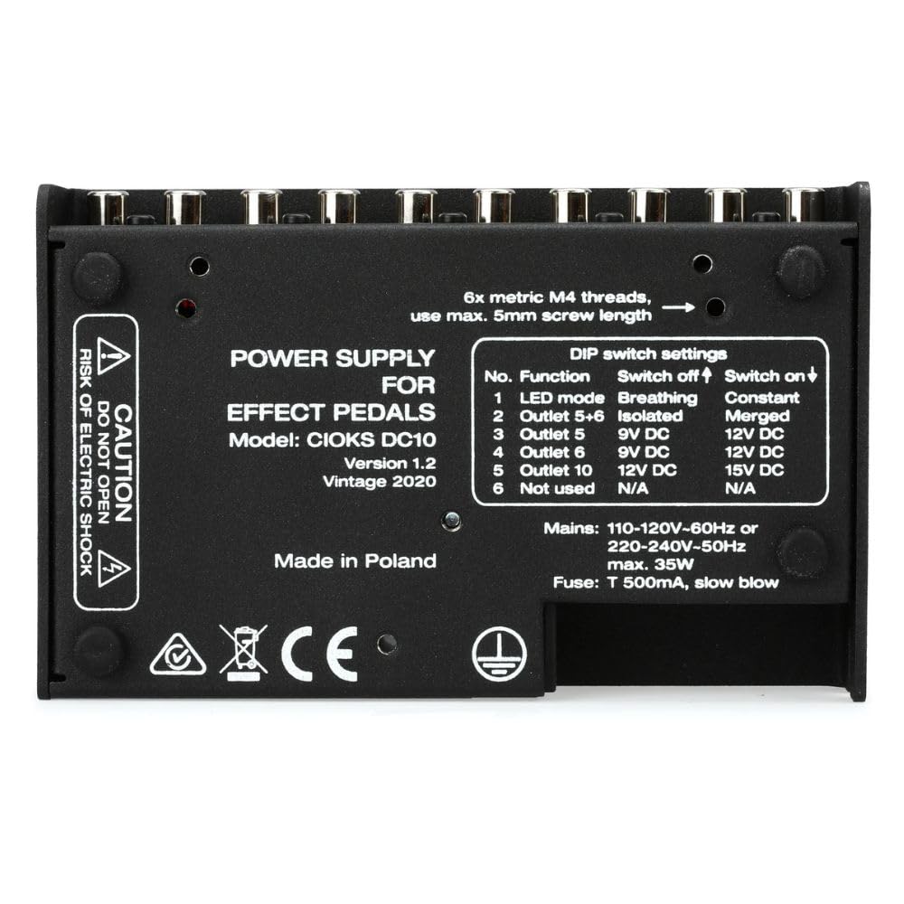 Amazon.co.jp: CIOKS DC10 絶縁ギターペダル電源 - 10出力バンドル 4X