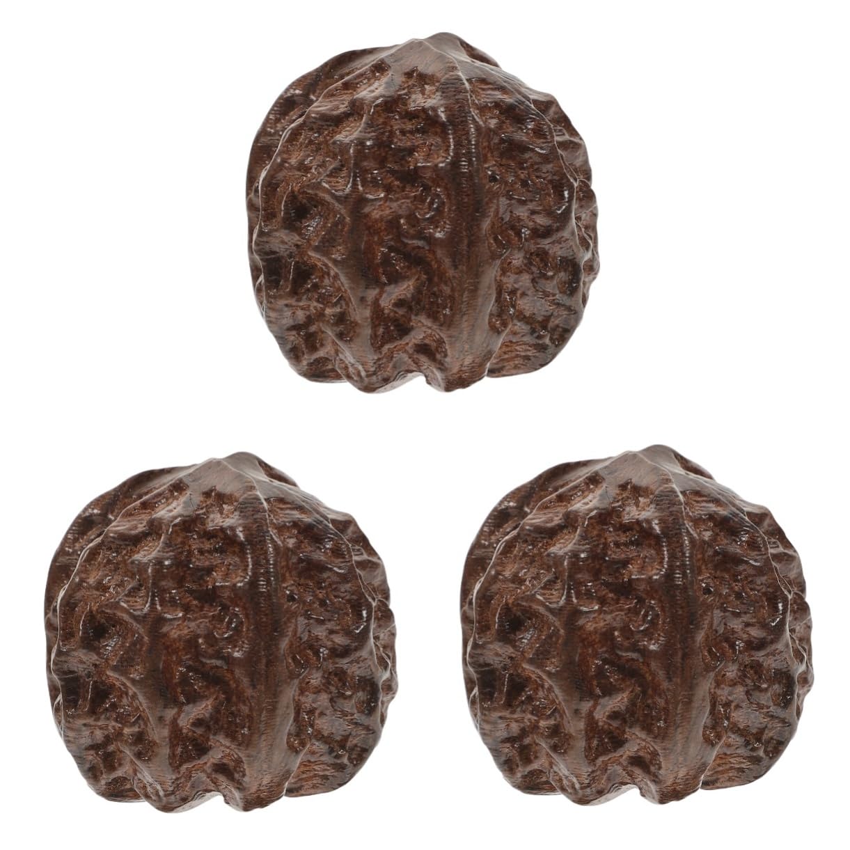 SEWACC 3pcs Wenwan Handle Home Decor Excercise Workout Ball Tablescape Decor Finger Stretcher Finger Exerciser Chinese Exercise Balls Table Peach Pit Ornament Wooden Peach Pit Figure Doll