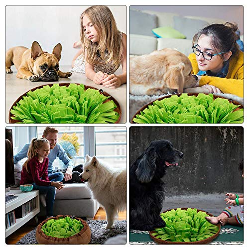 最安値 Gifty 2way 犬 ノーズワーク マット 直経48cm ドッグ 嗅覚訓練 おもちゃ 餌隠しマット 子犬 老犬 しつけ用品 知育玩具 ストレス解消の価格比較
