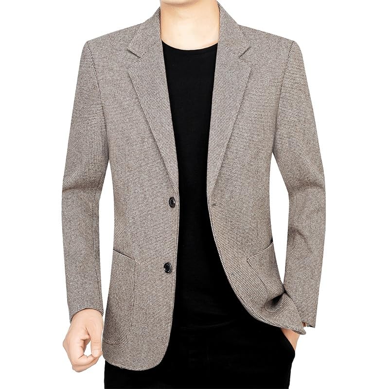 Casual Blazers Mens Casual Blazers Two Button Sports Coat Tweed Herringbone Suit Jackets Formal Dress Western Sport Coats