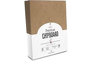 8.5x11 Cardboard Sheets (100 Pack): Eco-Friendly Chipboard for Shipping, Scrapbooking, Picture Framing