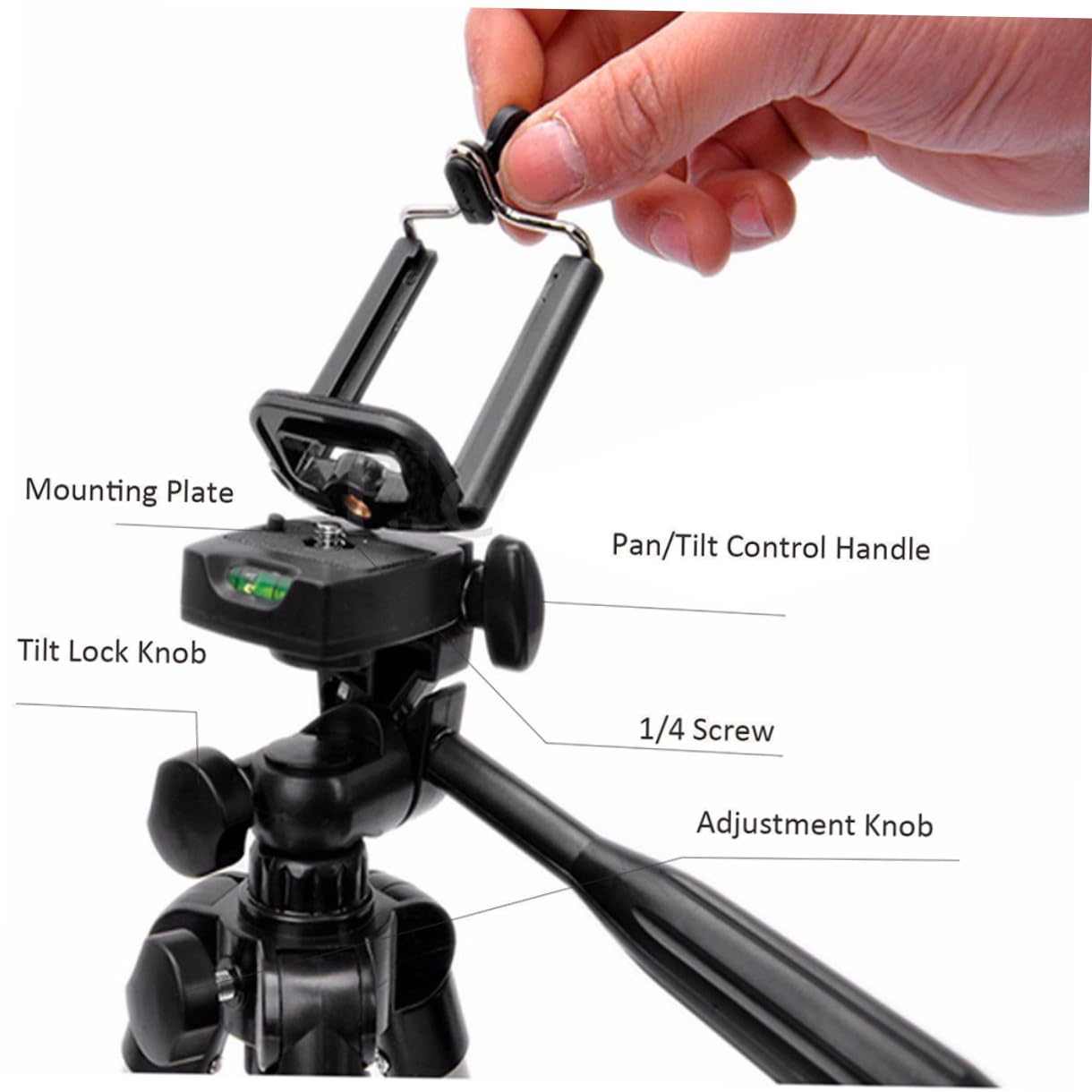 Treppiede Portatile per Smartphone e Camera con Giunto 4