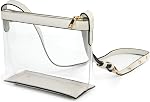 Sac transdermique transparent avec tige en cuir végétalien