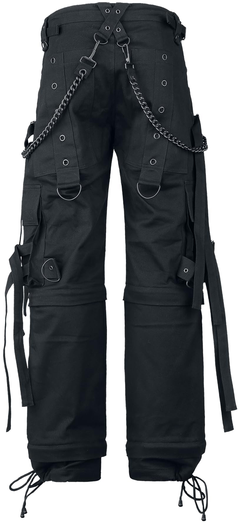 Gothicana by EMP Herren Schwarze Cargohose mit Nieten und Ketten