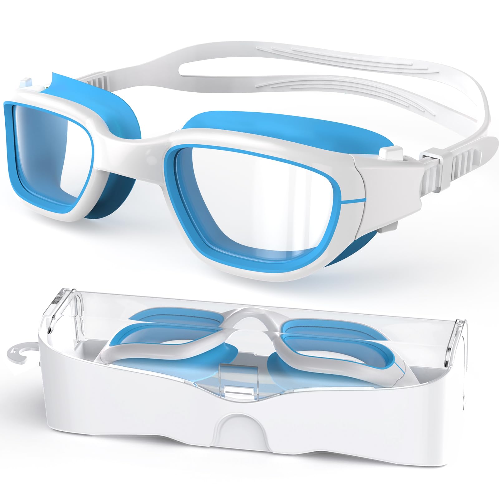 Zeligerstar Schwimmbrille Kinder, Taucherbrille Kinder 6-14 Jahre, Anti-Beschlag UV-Schutz, Kein Auslaufen, Breite Sicht, Schwimmbrillen für Jungen, Mädchen