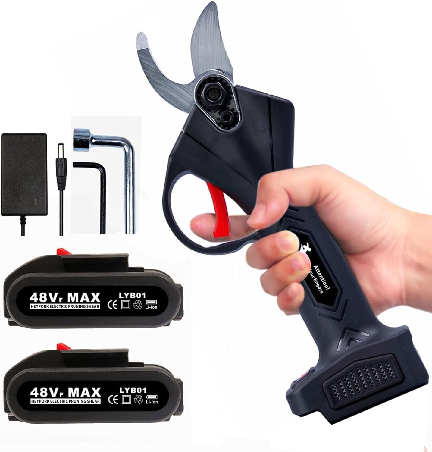 Wireless Electric Scissors Pruner, Cordless Lithium Battery Powered Tree Pruning Shear for Bonsai, Fruit Trees, Branches, and Landscaping