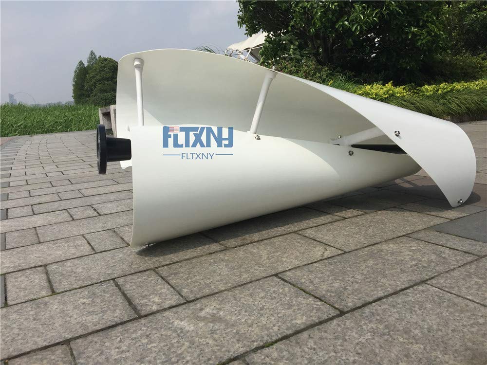 Generador de imán permanente de turbina de viento vertical de 1 KW de 1000 W 24 V 48 V eje molino de viento con controlador híbrido solar MPPT (blanco, 48 V sin controlador)