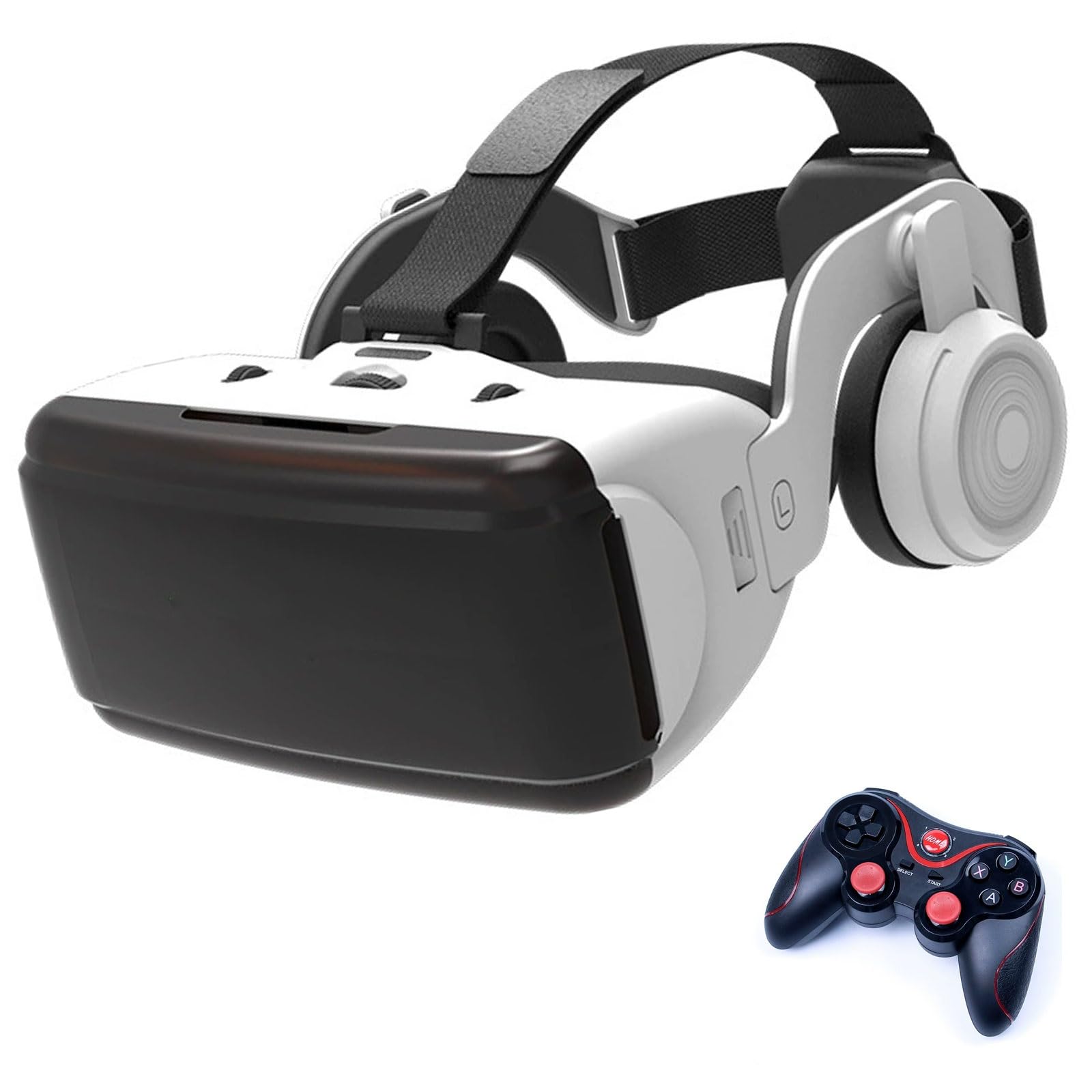 Casque VR, Casque Réalité 3D Virtuelle, Lunettes de Réalité Virtuelle 3D Compatible avec Smartphones Android/iPhone de 4,7 à 7,2 Pouces, Casque de Réalité Virtuelle pour Films Et Jeux(E)