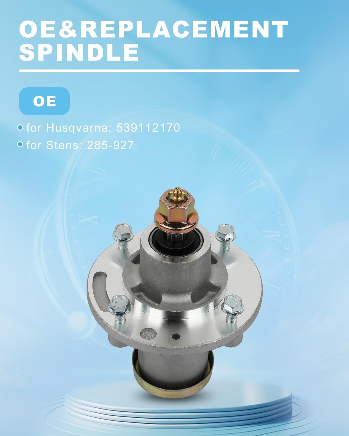ACEBRI Spindle Assembly fit for Husqvarna 539112170 Mower Spindle for EZ 4216 4217 4220 4624 4819 4822 4824 5221 5224 5225 for Stens 285-927 3 Pack