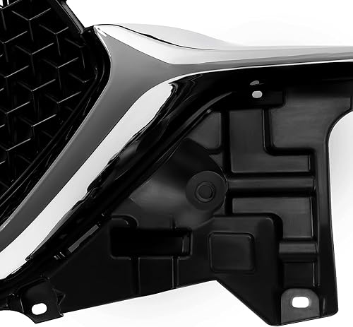 Miniatura 9 de KUAFU Parrilla de parachoques delantero compatible con Mazda CX-5 CX5 2017-2021 Reemplazo para KB8D-50-710J KB8D50710J con moldura cromada negra y