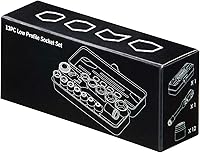 Vista 7 de KESI Tool Socket Set 13-Piece, 1/4" Dr Quick Release Ratchet, SAE/Metric, Flex Locking Head Design, 12-piece 1/4" Dr Low Profile Spline, 72 Tooth