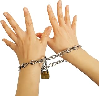 MilesMagic Magician’s Chain Escape Magic Trick | Houdini Style Handcuff Illusion Trick with Padlock, Chain & Key – Easy Beginner Magic Set Gimmick with Video Instructions